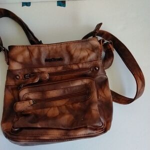 Women’s Brown PU leather Crossbody Bag.